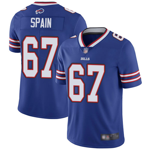 Men Buffalo Bills 67 Quinton Spain Royal Blue Team Color Vapor Untouchable Limited Player NFL Jersey